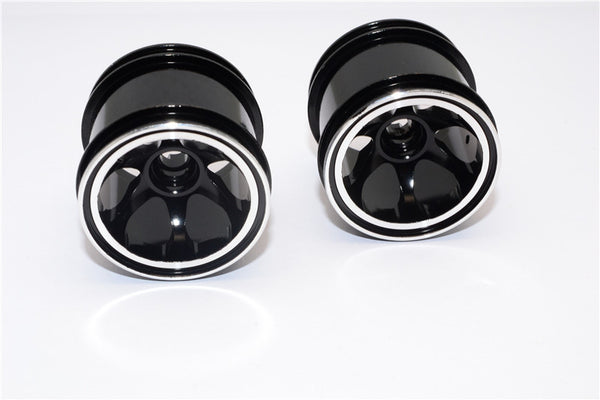 Kyosho Mini-Z Monster Aluminum Front/Rear 3D Sinkage Rims (6 Poles) - 1Pr Black