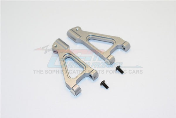 Kyosho Inferno MP 7.5 Aluminum Front Upper Arm With Screws - 1Pr Gray Silver