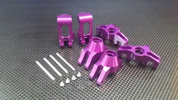 HPI Savage XS Flux Aluminum Front C-Hub + Front Knuckle Arm + Rear Knuckle Arm - 3 Prs Set Purple