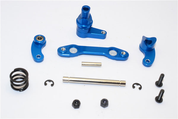HPI Savage XS Flux Aluminum Steering Assembly With Bearing - 1 Set Blue