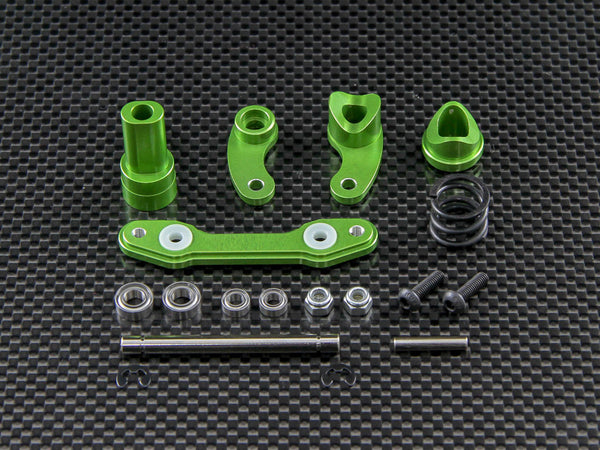HPI Savage XS Flux Aluminum Steering Assembly With Bearing - 1 Set Green