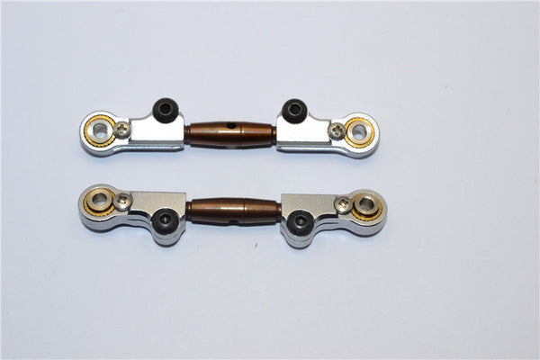 HPI Savage XS Flux Aluminum Front/Rear Upper Arm (Steel Tie Rod) - 1Pr Gray Silver