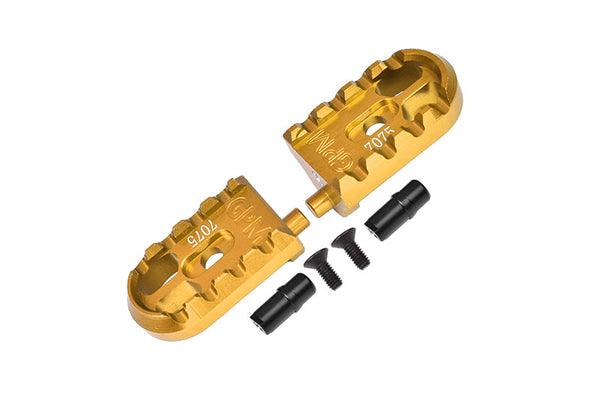 Aluminum 7075-T6 Motorcycle Foot Pegs Set For LOSI 1:4 Promoto-MX Motorcycle Motorbike RTR LOS06000 LOS06002 Upgrades - Gold