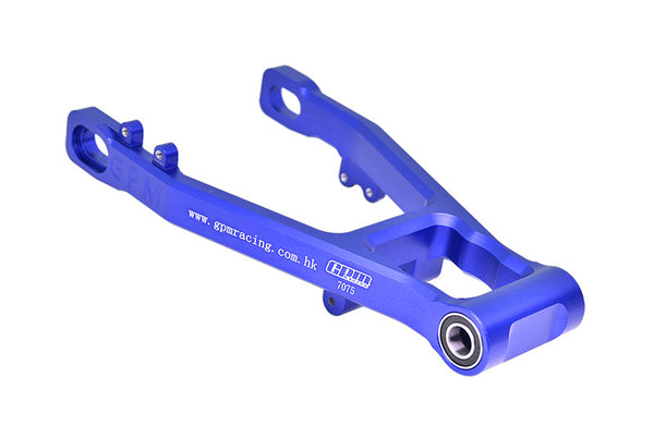 Aluminum 7075 Rear Swing Arm (Enlarged Inner Bearing) For LOSI 1:4 Promoto-MX Motorcycle Dirt Bike RTR LOS06000 LOS06002 Upgrades - Blue
