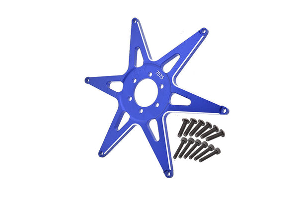 Aluminum 7075 Front Wheel Pattern Buckle For LOSI 1:4 Promoto-MX Motorcycle Dirt Bike RTR FXR-LOS06000 RTR Pro Circuit-LOS06002 Upgrades - Blue