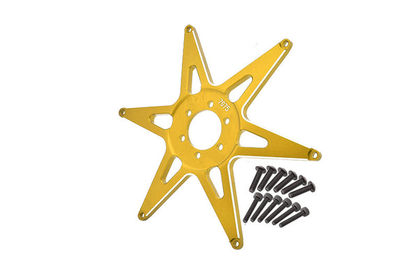 Aluminum 7075 Front Wheel Pattern Buckle For LOSI 1:4 Promoto-MX Motorcycle Dirt Bike RTR FXR-LOS06000 RTR Pro Circuit-LOS06002 Upgrades - Gold