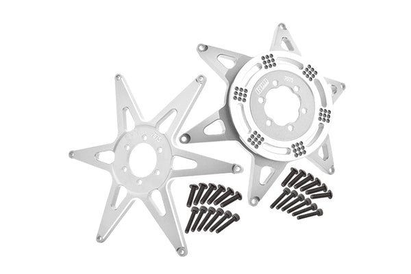 Aluminum 7075 Front & Rear Wheel Pattern Buckle For LOSI 1:4 Promoto MX Motorcycle Dirt Bike RTR FXR LOS06000 LOS06002 Upgrades - Silver