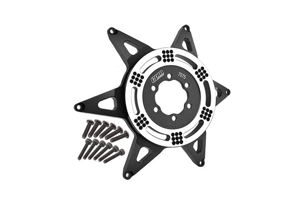 Aluminum 7075 Rear Wheel Pattern Buckle For LOSI 1:4 Promoto-MX Motorcycle Dirt Bike RTR FXR-LOS06000 RTR Pro Circuit-LOS06002 Upgrades - Black