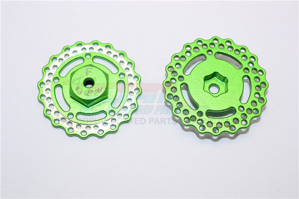 Axial Yeti Jr. SCORE Trophy Truck (AX90052) Aluminum Front Wheel Hex With Brake Disk - 2Pcs Green
