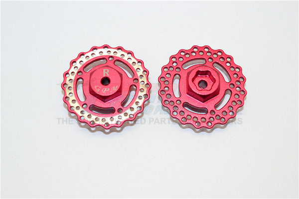 Axial Yeti Jr. SCORE Trophy Truck (AX90052) Aluminum Rear Wheel Hex With Brake Disk - 2Pcs Red