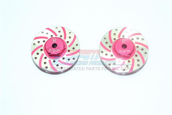 Axial Yeti Jr. Score Trophy Truck (AX90052) / Yeti Jr. Can-Am Maverick (AXI90069) Aluminum Rear Brake Disk With Silver Lining - 2Pc Set Red