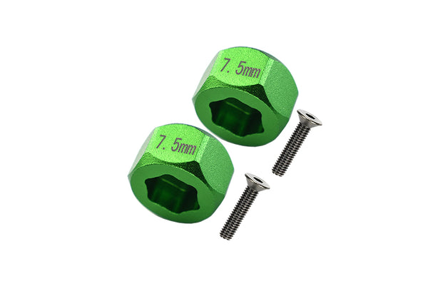 Axial Yeti Jr. SCORE Trophy Truck (AX90052) Aluminum Front Hex Adapters - 4Pcs Set Green