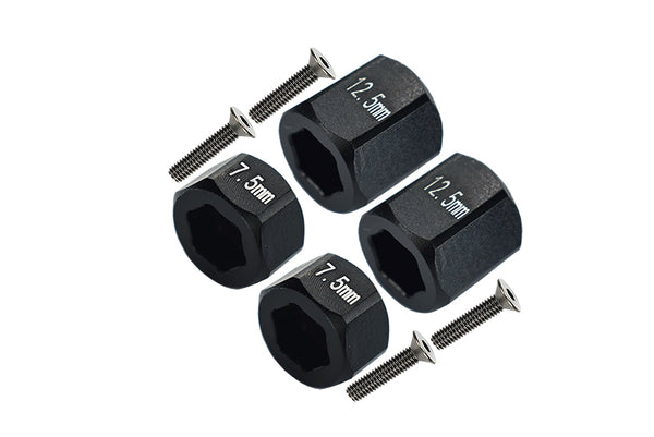 Axial Yeti Jr. SCORE Trophy Truck (AX90052) Aluminum F&R Hex Adapters - 8Pcs Set Black