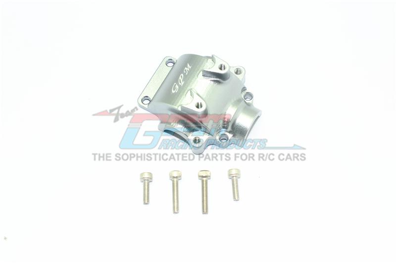 Axial Yeti Jr. SCORE / Yeti Jr. Can-Am Maverick Aluminum Front Gear Box Cover - 1Pc Set Gray Silver