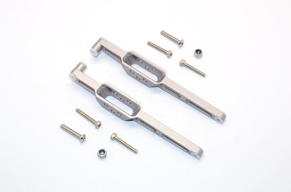 Axial Yeti Jr. SCORE Trophy Truck (AX90052) Aluminum Rear Lower Chassis Link Parts - 1Pr Set Gray Silver