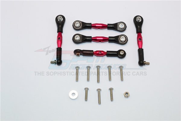 Axial Yeti Jr. SCORE Trophy Truck (AX90052) Aluminum Tie Rods - 5Pcs Set Red