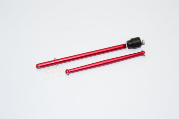 Axial Yeti Jr. SCORE Trophy Truck (AX90052) Aluminum Front+Rear Main Shaft Dogbone Design With Delrin Wheel Joint - 1 Set Red