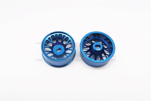 Kyosho Mini-Z AWD Aluminum Front/Rear Sinkage BBS Rims (10P, 3.5mm Off Set, Width 8.5mm) - 1Pr Blue