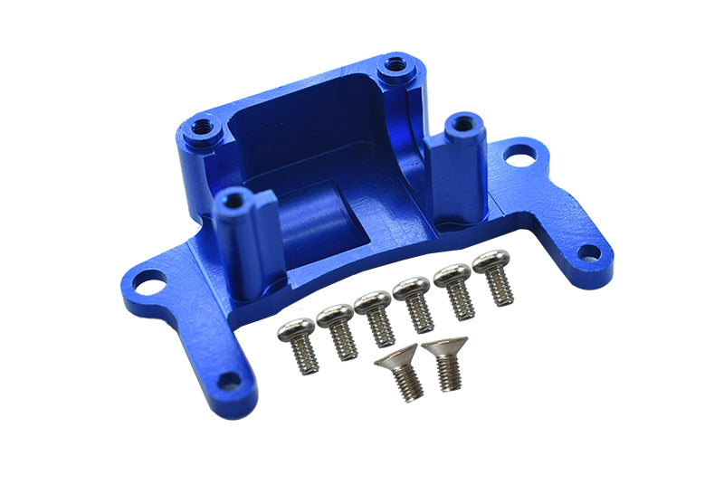 Kyosho Mini-Z AWD Aluminum Rear Gear Box Lower Tray With Screws - 1Pc Set Blue