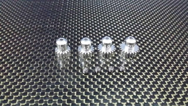 Kyosho Mini-Z AWD Aluminum Motor Gear (15T, 17T, 19T, 21T) With Screws - 1 Set Silver