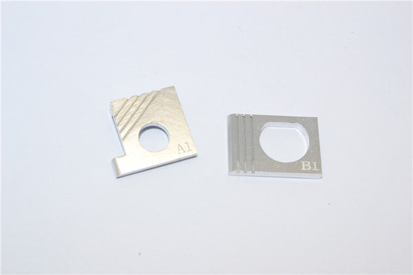 Kyosho Mini-Z AWD Aluminum Motor Spacer (Motor Gear 15T W/Main Gear 31T) (Motor Gear 17T W/Main Gear 19T) (Motor Gear 19T W/Main Gear 27T) - 1Pr Silver