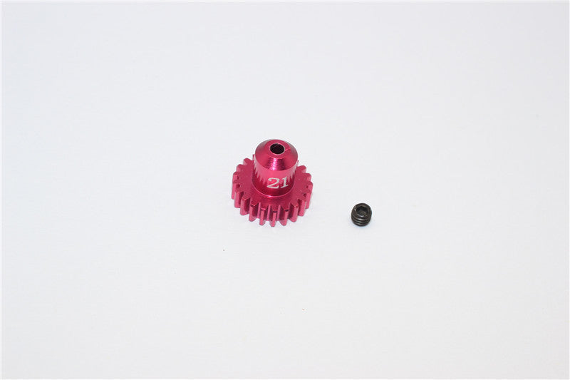 Kyosho Mini-Z AWD Aluminum Motor Gear (21T) With Screw - 1Pc Set Red
