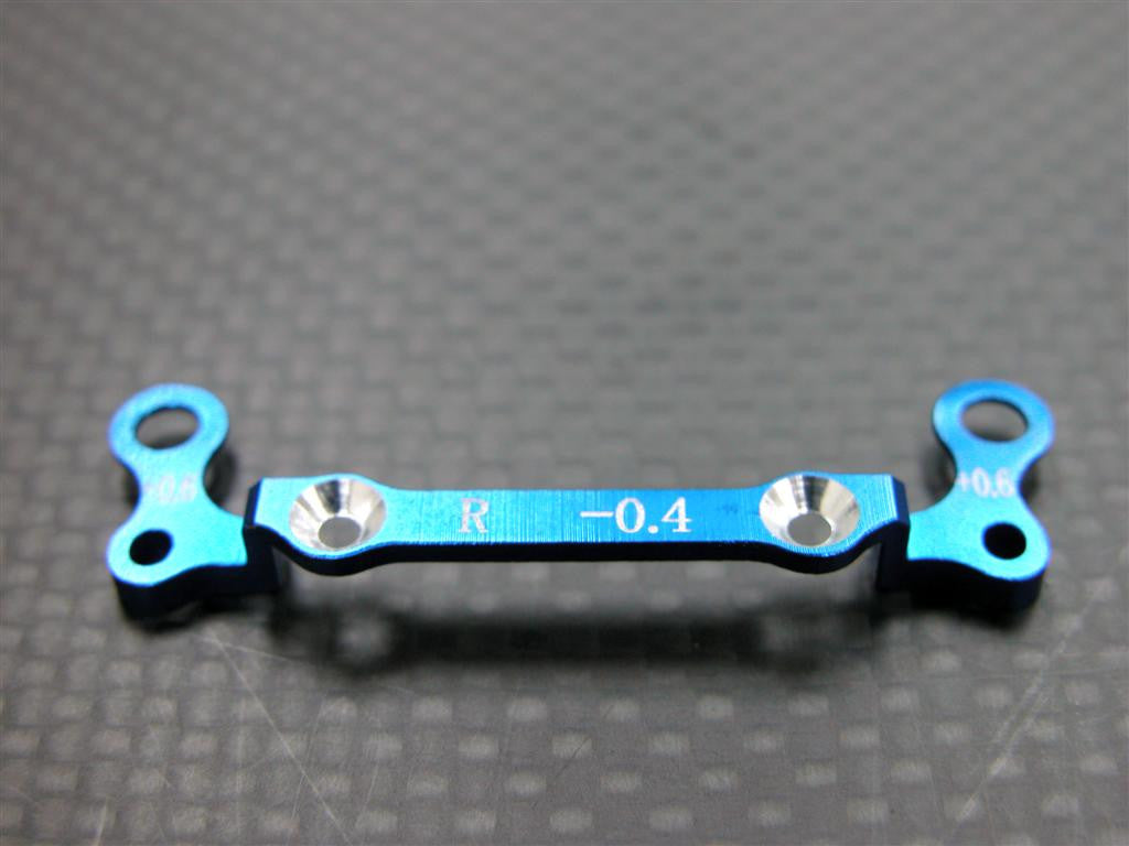Kyosho Mini-Z AWD Aluminum Rear Knuckle Arm Holder (Toe Out 0.4mm, Thick 0.6mm) - 1Pc GPM Design Blue