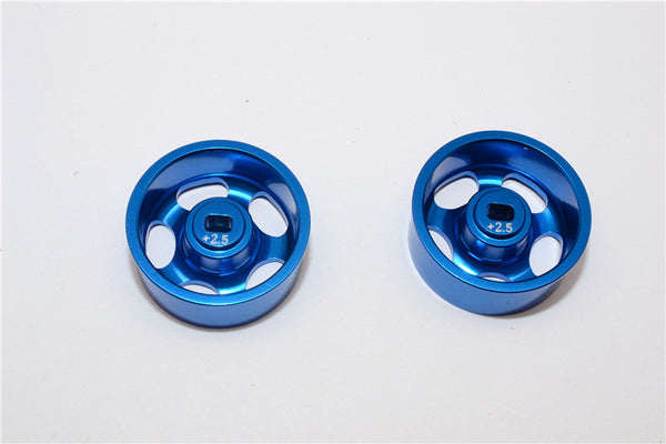 Kyosho Mini-Z AWD Aluminum Front/Rear Ridge Rims (5P, 2.5mm Off Set, Width 8.5mm) - 1Pr Blue