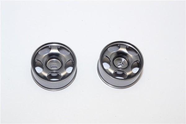 Kyosho Mini-Z AWD Aluminum Front/Rear Ridge Rims (5P, 2.5mm Off Set, Width 8.5mm) - 1Pr Gray Silver