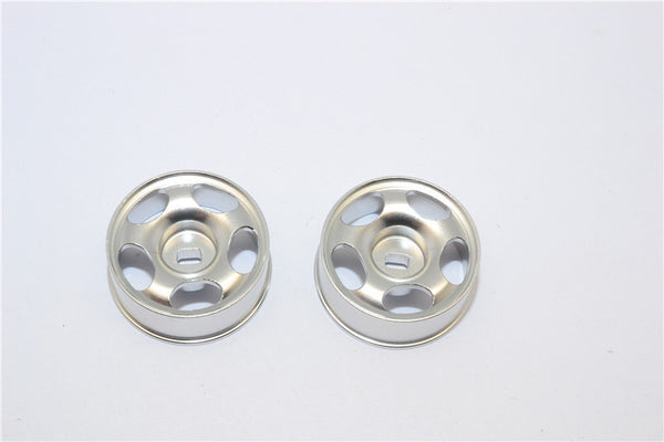 Kyosho Mini-Z AWD Aluminum Front/Rear Ridge Rims (5P, 2.5mm Off Set, Width 8.5mm) - 1Pr Silver
