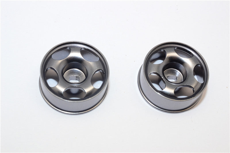 Kyosho Mini-Z AWD Aluminum Front/Rear Ridge Rims (5P, 3.5mm Off Set, Width 8.5mm) - 1Pr Gray Silver