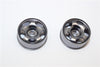 Kyosho Mini-Z AWD Aluminum Front/Rear Ridge Rims (5P, 3.5mm Off Set, Width 8.5mm) - 1Pr Gray Silver