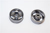 Kyosho Mini-Z AWD Aluminum Front/Rear Ridge Rims (5P, 3.5mm Off Set, Width 8.5mm) - 1Pr Gray Silver