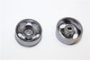 Kyosho Mini-Z AWD Aluminum Front/Rear Ridge Rims (5P, 3.5mm Off Set, Width 8.5mm) - 1Pr Gray Silver