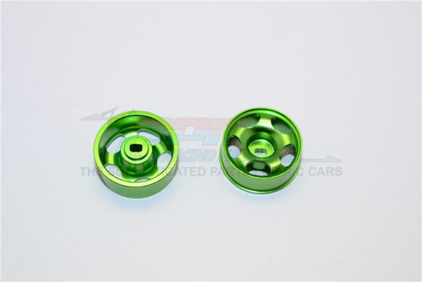Kyosho Mini-Z AWD Aluminum Front/Rear Ridge Rims (5P, 3.5mm Off Set, Width 8.5mm) - 1Pr Green