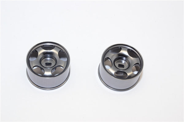 Kyosho Mini-Z AWD Aluminum Rear Wide Ridge Rims (5P, 0mm Off Set, Width 8.5mm) - 1Pr Gray Silver