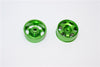 Kyosho Mini-Z AWD Aluminum Front/Rear Ridge Rims (6P, 2.5mm Off Set, Width 8.5mm) - 1Pr Green