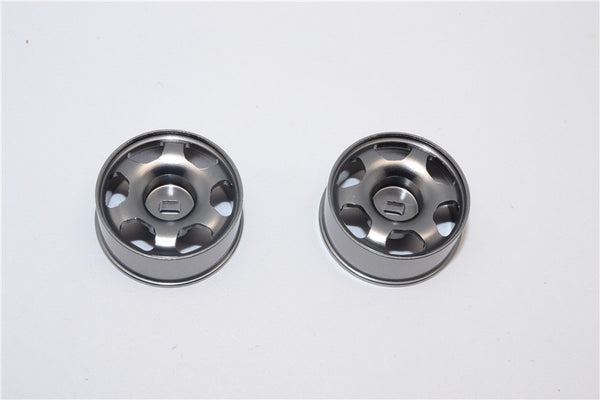 Kyosho Mini-Z AWD Aluminum Front/Rear Ridge Rims (6P, 2.5mm Off Set, Width 8.5mm) - 1Pr Gray Silver