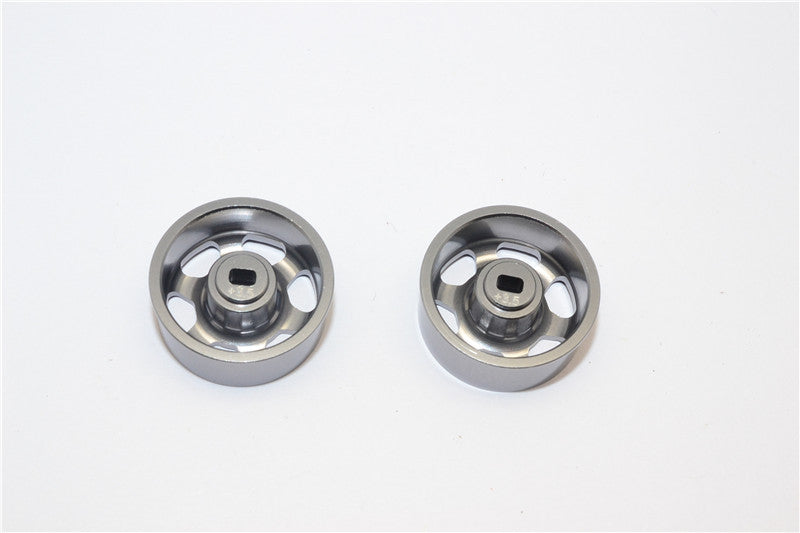 Kyosho Mini-Z AWD Aluminum Front/Rear Ridge Rims (6P, 3.5mm Off Set, Width 8.5mm) - 1Pr Gray Silver