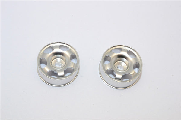Kyosho Mini-Z AWD Aluminum Front/Rear Ridge Rims (6P, 3.5mm Off Set, Width 8.5mm) - 1Pr Silver
