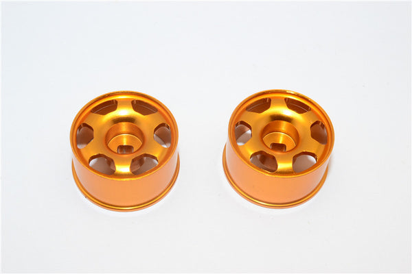 Kyosho Mini-Z AWD Aluminum Rear Wide Ridge Rims (6P, 1.0mm Off Set, Width 11mm) - 1Pr Gold