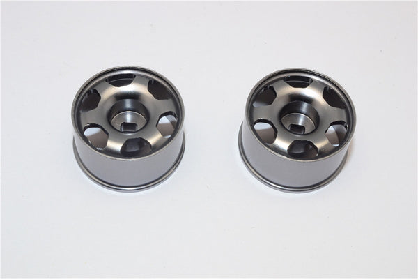 Kyosho Mini-Z AWD Aluminum Rear Wide Ridge Rims (6P, 1.0mm Off Set, Width 11mm) - 1Pr Gray Silver