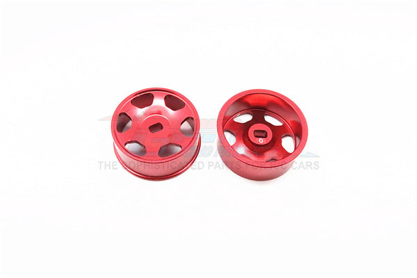 Kyosho Mini-Z AWD Aluminum Front/Rear Sinkage Rims (6P, 0mm  Off Set, Width 8.5mm) - 1Pr Red