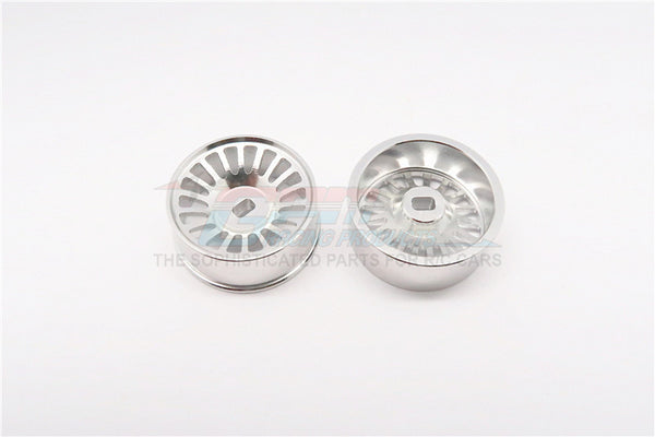 Kyosho Mini-Z AWD Aluminum Front/Rear Sinkage Rims (18P, 1.5mm Off Set, Width 8.5mm) - 1Pr Silver