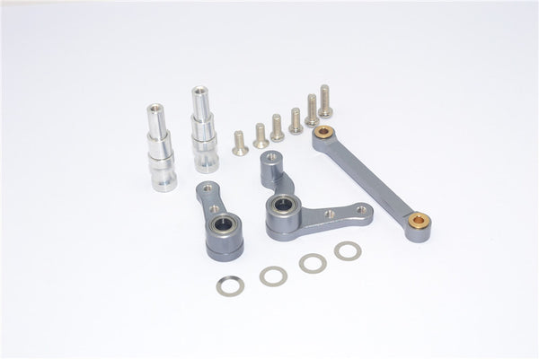 HPI RS4 3 Aluminum Bearing Steering Assembly With Bearings - 1Set Gray Silver