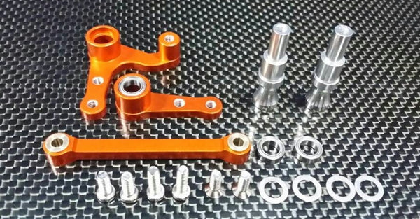 HPI RS4 3 Aluminum Bearing Steering Assembly With Bearings - 1Set Orange