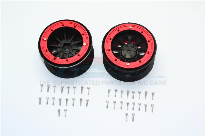 Plastic 2.2" Wheels - 1Pr Set Red
