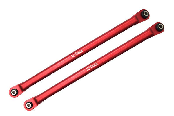 Axial 1/10 RBX10 Ryft 4WD Rock Bouncer AXI03005 Aluminum Rear Chassis Links Parts Tree - 2Pc Set Red