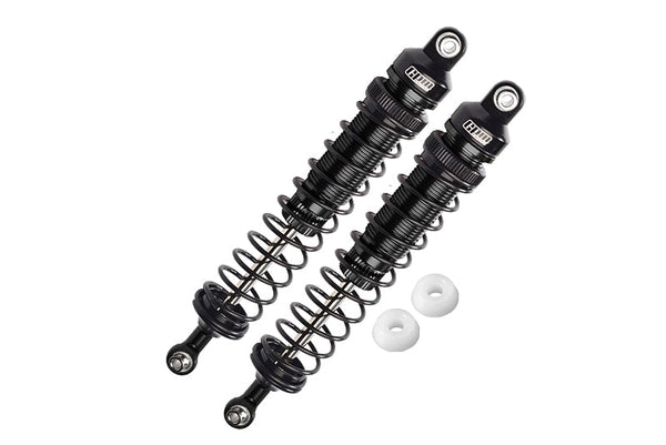 Aluminum 6061-T6 Rear Adjustable Spring Dampers (122mm) For Losi 1/10 Rock Rey 4WD Rock Racer LOS03009 Upgrades - Black