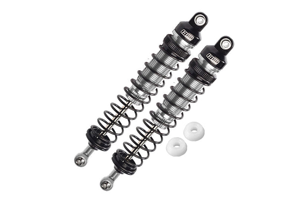 Aluminum 6061-T6 Rear Adjustable Spring Dampers (122mm) For Losi 1/10 Rock Rey 4WD Rock Racer LOS03009 Upgrades - Silver